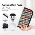 thumbnail image 2 of Gaeub Trendy Colorful Pineapples Print Canvas Pen Case,Pencil Case for Men Women, Large Pen Bag,Big Capacity Canvas Pencil Pouch, 2 of 6