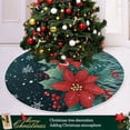 thumbnail image 3 of Yayeee Christmas Tree Skirt 47 inches for Xmas Tree Holiday Party Decoration, Christmas Poinsettia, 3 of 6