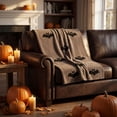 thumbnail image 6 of KFUIRDE Halloween Flannel Throw Blanket, Cozy Soft Lightweight Plush Blanket, Festive Printed Decorative Blanket for Sofa, Couch, Bed, Living Room & Holiday Decor, 28x40in Style B, 6 of 7