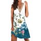 thumbnail image 1 of Gibobby Vestido casual de punto para mujer Vestido sin mangas estampado suelto informal con cuello en V para mujer(Azul,XL), 1 of 3