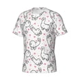 thumbnail image 5 of Vsdgher Alpacas and Hearts Print Men's Dry Fit Mesh Athletic Shirts Moisture Wicking Tennis T-Shirt Tops, 5 of 9
