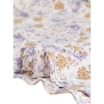 thumbnail image 5 of Vestido camisero floral vintage Allegra K gasa con botones manga corta Blanco L, 5 of 5