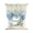 Blue Brown, variant on Hydrangea Eucalyptus Tie Up Curtains for Kitchen Windows,Adjustable Rod Pocket Valance 45 Inch Short, Summer Botanical Vintage Beige Window Treatment Balloon Roman Blind Shade, 42" x 45"