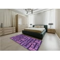 thumbnail image 4 of Ahgly Company Indoor Round Patterned Tyrian Purple Area Rugs, 3' Round, 4 of 6
