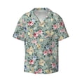 thumbnail image 3 of Cauagu Rose Flowers Men's Short Sleeve Button Down Hawaiian Shirt for Men Bowling Shirts Casual Summer Beach Shirt,Large, 3 of 6