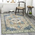 thumbnail image 2 of Surya Erin ERN-2303 102x138" Rectangle Microfiber Rug in Blue/Light Olive/Brown, 2 of 8