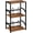 Rustic Brown, variant on Record Player Stand, Vinyl Record Storage Up to 200 Albums, 3 Tier End Table with Removable Dividers, Tall Side Table for Living Room, Bedroom, Black, HETCD010BK1