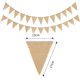 thumbnail image 2 of Banderines de arpillera de 7,4 metros, 26 unidades, banderines de tela triangular, decoración de fiestas para bodas, cumpleaños, ceremonias, baby showers, hogar, interior y exterior, 2 of 4