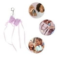thumbnail image 3 of Unique Bargains 1 Pc Handbag Charms Keychains Ribbon Bow Bag Accessories Purple, 3 of 5