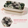 thumbnail image 5 of Koala Velvet Necklace Holder: Portable Travel Organizer Box with Removable Compartment - Great Gift for Any Occasion, 5 of 7