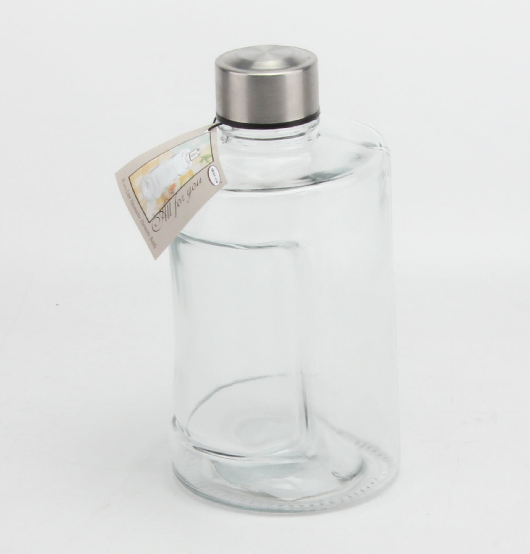 Decorative Hermetic Glass Bottle with Metal Caps, Airtight Lids for