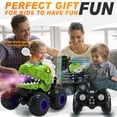 thumbnail image 2 of YCFUN Dinosaur RC Monster Truck, 360° Spins RC Stunt Car with Spray, LED & Music, Remote Control Car Dinosaur Toy for Boys Kids Ages 3-8, 2 of 7