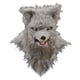 thumbnail image 5 of Máscara de de peluche, máscara de cabeza completa de animal realista, disfraz de Halloween para fiesta, cosplay, decoración navideña Gris, 5 of 8
