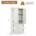 thumbnail image 3 of Pemberly Row Armoire de Rangement d'Appoint pour Plancher avec Tablettes Ajustables Blanc Crème, 3 of 8
