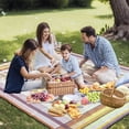 thumbnail image 4 of Outdoor Picnic Blankets Waterproof, Portable Sandproof Outdoor Blanket Mat with 3 Layers, Large Picnic Blanket Foldable for Park, Grass, Hiking, Camping, Travle and Beach 80" x 60", 4 of 6