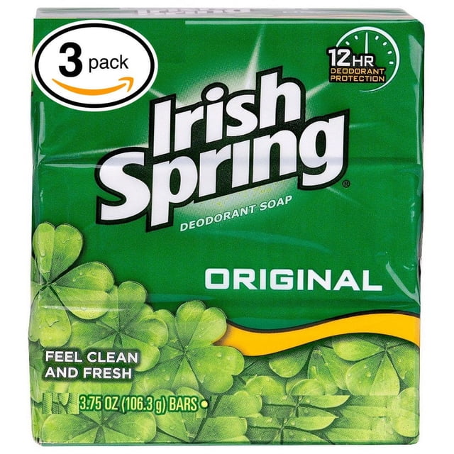 Jabón en barra Irish Spring ORIGINAL SCENT, 111 ml, para hombres y mujeres (paquete de 3)