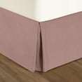 thumbnail image 4 of Clara Clark Pleated Bed Skirt - 14 inch Tailored Drop Luxury Double Brushed Microfiber Dust Ruffle - Includes 8 Pins, Queen Size, Taupe, 4 of 4