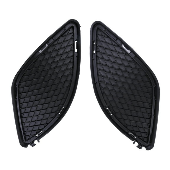 HUOEPU Pair Front Bumper Side Bezel Cover Grille for Mercedes-Benz CLA-Class 2014-2016, Left Right Side Black Fog Light Mesh Grill Grid Panel Cover,1178850322 1178850422