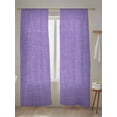 thumbnail image 5 of Sheer Curtains 96 Inches Long 2 Panels Set for Living Room, Lavender Burlap Texture Semi Sheer Curtains for Windows, Farmhouse Vintage Lavender Voile Window Treatments Rod Pocket Curtain, 5 of 7