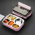 thumbnail image 2 of Stainless Steel Lunch Box for Adults Students 5 Compartment Insulated Food Container 1500ml Capacity Microwave Oven Hot Water Safe Lightweight Portable Includes 1 Lunch Box, 2 of 6