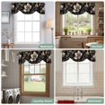 thumbnail image 6 of Tie Up Valances for Windows, Black Gold Flower Adjustable Valance Curtains Window Treatment for Living Room, Gradient Luxurious Floral Botanical Rod Pocket Kitchen Curtains & Drapes 54x18 Inch, 6 of 9