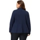 thumbnail image 4 of Plus Size Casual Blazers for Women Button Down Notched Lapel Office Jackets Blazer 1X Navy Blue, 4 of 6