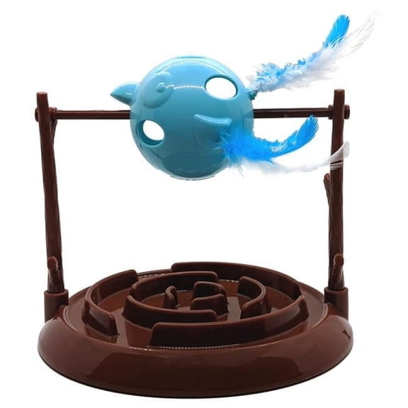 77466 7 in. Doc & Phoebe Twirly Bird Snacker Cat Toy