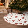 thumbnail image 5 of Fotbe Lips Kiss Pattern Christmas Tree Skirt, Tree Skirts Plush Christmas Decorations, Christmas Tree Skirts Xmas Decorations Holiday Party Decor-30", 5 of 6
