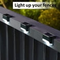 thumbnail image 2 of Luz solar impermeable para valla, luz solar para cubierta, luz para escalera, luces LED solares IP65 para jardín para vallas de escalera de patio (luz cálida, negro, 12 unidades) esquí esquí Gafas de esquí, 2 of 5