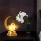 thumbnail image 5 of Xihbxyly Lámpara Decorativa de Hierro, Elegante Acabado Dorado, Luz Led a Pilas, Estructura de Hierro, Luz Blanca Cálida y Suave, Ambiente Romántico, Decoración de Mesa para Dormitorio, Ideal para Re, 5 of 7