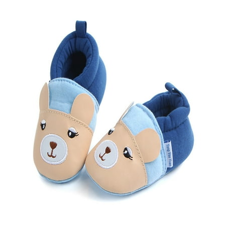 - Cute Boy Girl Baby Soft Shoe Fring Soft Soled Non-Slip Footwear Crib Shoes KH/11