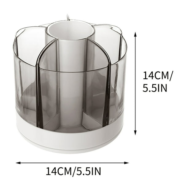 Soporte giratorio para brochas de maquillaje,organizador de cosméticos giratorio,contenedor de bolígrafos para escritorio,almacenamiento de brochas con rotación de 360 grados para tocador,baño y