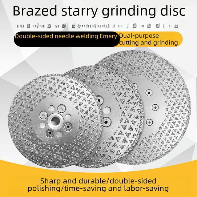 Goldstone Double-Sided Diamond Grinding Disc for Marble, Tile & Quartz Stone Processing – High-Durability Brazed Design with φ80*M10 Flange, Precise Cutting Edge for Construction, Mining &