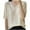 Beige, variant on Uaswgudfs Women's Cotton Solid Color V-Neck Blouse Tee – Loose-Fit Casual Short Sleeve Summer Top 2025