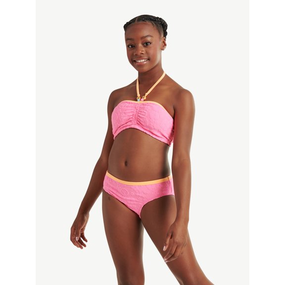 Justice Girls 2-Piece Halter Terry Bikini Swimsuit, Sizes 5-18