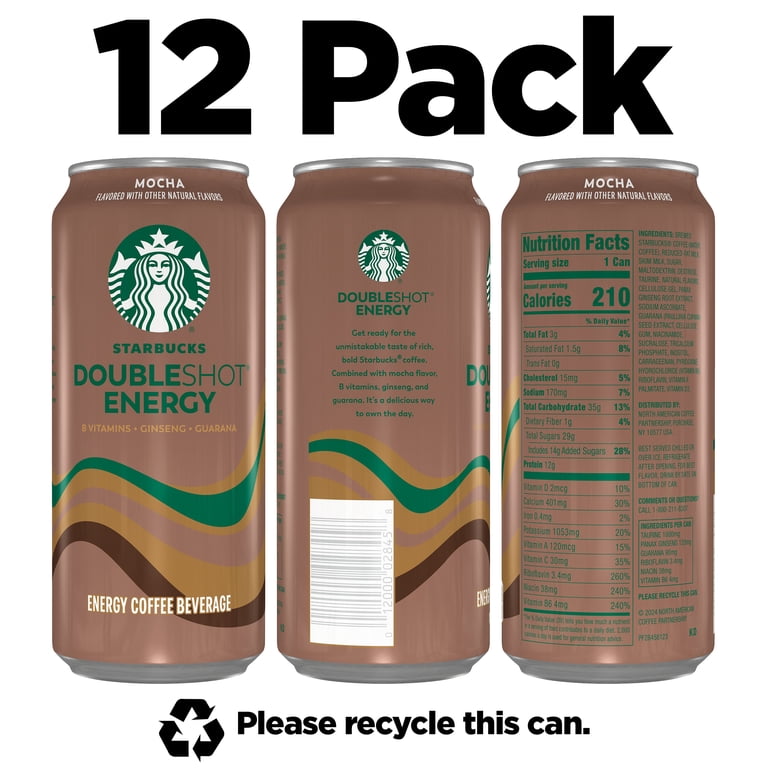 Starbucks, Double Shot Energy Mocha, 15 Fl Oz Can, 12 Pack