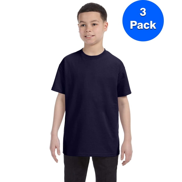 Hanes Youth Authentic-T T-Shirt - 54500 (Pack Of 3)