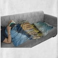 thumbnail image 5 of Landscape Soft Flannel Fleece Throw Blanket, Panorama of Historic City Centre of Innsbruck Houses Along Inn River Austrian, Cozy Plush for Indoor and Outdoor Use, 50" x 60", Multicolor, by Ambesonne, 5 of 5