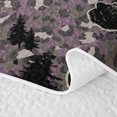 thumbnail image 5 of Manfei Rustic Bear Quilt King, Fashion Leopard Print King Coverlet Set, Gray Black, Gray Reversible, 3pcs, 1 Bedspread and 2 Pillowcases, 5 of 7