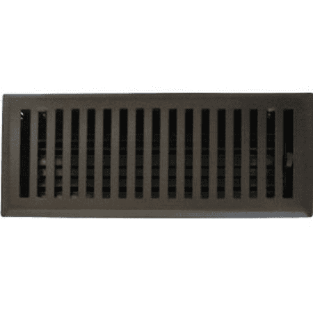 6 X 10 Contemporary Oil Rubbed Bronze Plated Floor Register Vent 6 X 10 Contemporary Oil Rubbed Bronze Plated Floor Register Vent Cover