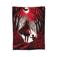 thumbnail image 4 of DouZhe Ultra-Soft Micro Fleece Lightweight Flannel Bed Blanket, Little Red Riding Hood Print Cozy Warm Throw Blankets, 40"x30", 4 of 6