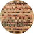 thumbnail image 1 of Ahgly Company Indoor Round Contemporary Mahogany Brown Abstract Area Rugs, 10' Round, 1 of 6