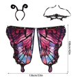thumbnail image 2 of Butterfly Wings LUTER Kids Fairy Butterfly Rosa Púrpura, 2 of 7