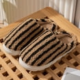 thumbnail image 2 of Women's Slippers House Shoes Memory Foam Classic Striped Shoes Fuzzy Indoor And Outdoor Casual Anti-Slip Winter Slippers, 2 of 4