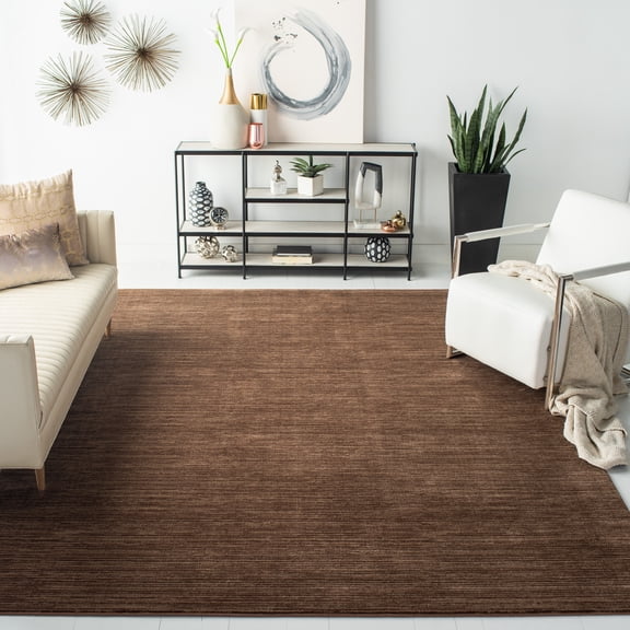 SAFAVIEH Vision Adrasteia Overdyed Solid Area Rug, Brown, 11' x 15' - X-Large - Modern Design, Brown, Non-Shedding & Easy Cleaning, Ideal for Living Room, Bedroom, Dining Space