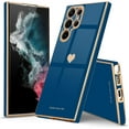 thumbnail image 6 of for Samsung Galaxy S22 Ultra 5G Case for Women Girl Cute Love-Heart Luxury Soft Back Cover Raised Full Camera Protection Bumper Silicone Shockproof Phone Case for Galaxy S22 Ultra, Royal Blue, 6 of 6