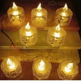 thumbnail image 2 of 48 Velas Led De Cristal Para Regalos Decorativos De Fiesta Modelo Blanco, 2 of 4
