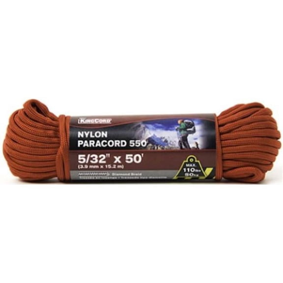 Mibro 448671BG 0.15 in. x 50 ft. Paracord 550 Nylon Rope, Red