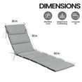 thumbnail image 2 of Pellebant Outdoor Chaise Lounge Cushion for Patio Furniture, 80"L x 24"W (Gray), 2 of 9