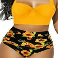thumbnail image 1 of Women Push Up Bikini Set Flower Print High Waist Swimming Suits, 1 of 6